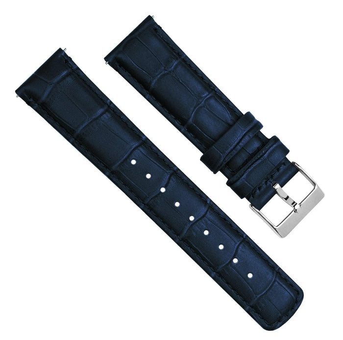 MOONSWATCH Bip | Navy Blue Alligator Grain Leather - Barton Watch Bands