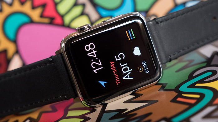 Apple Watch | Black Leather & Stitching - Barton Watch Bands