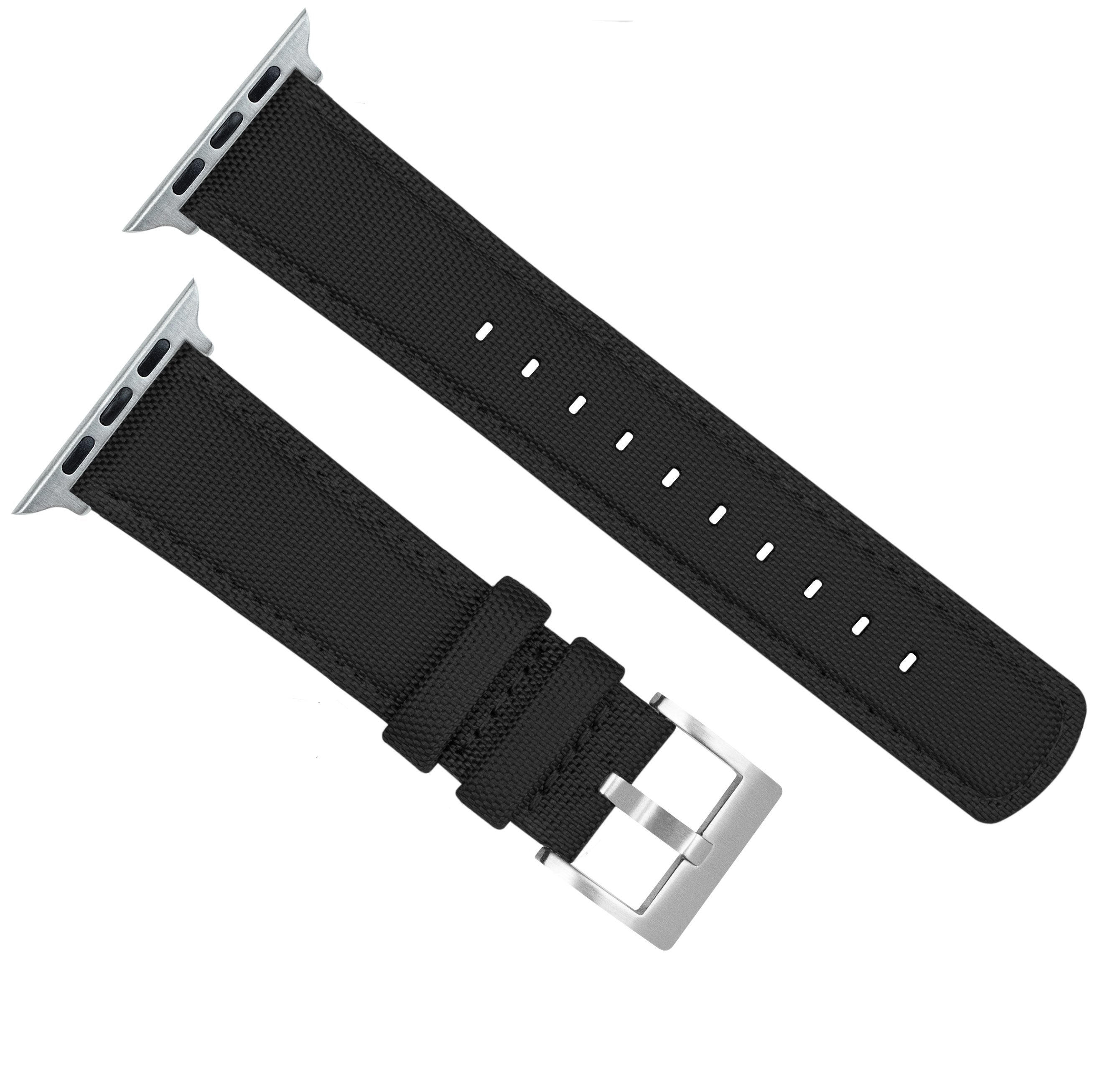 Apple Watch Black Sailcloth Watch Band