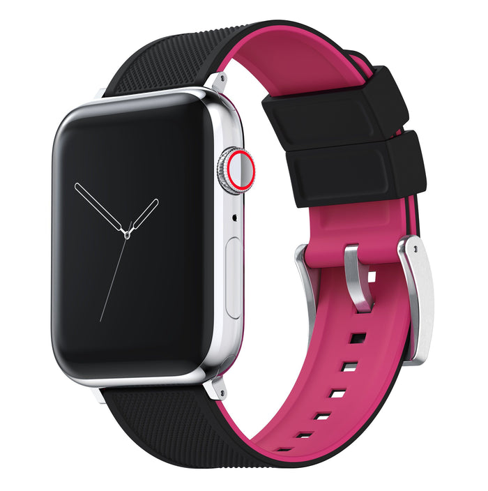 Apple Watch | Elite Silicone | Black Top / Pink Bottom - Barton Watch Bands