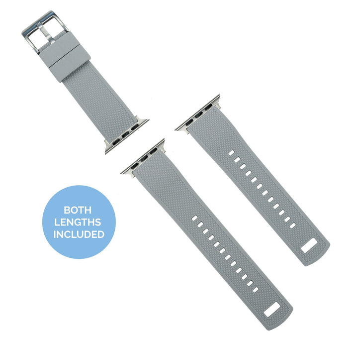 Apple Watch | Elite Silicone | Cool Grey Top / Black Bottom - Barton Watch Bands