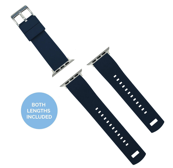 Apple Watch | Elite Silicone | Navy Blue Top / Crimson Red Bottom - Barton Watch Bands