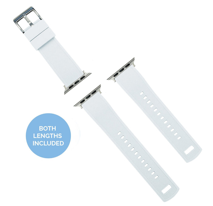 Apple Watch | Elite Silicone | White Top / Black Bottom - Barton Watch Bands