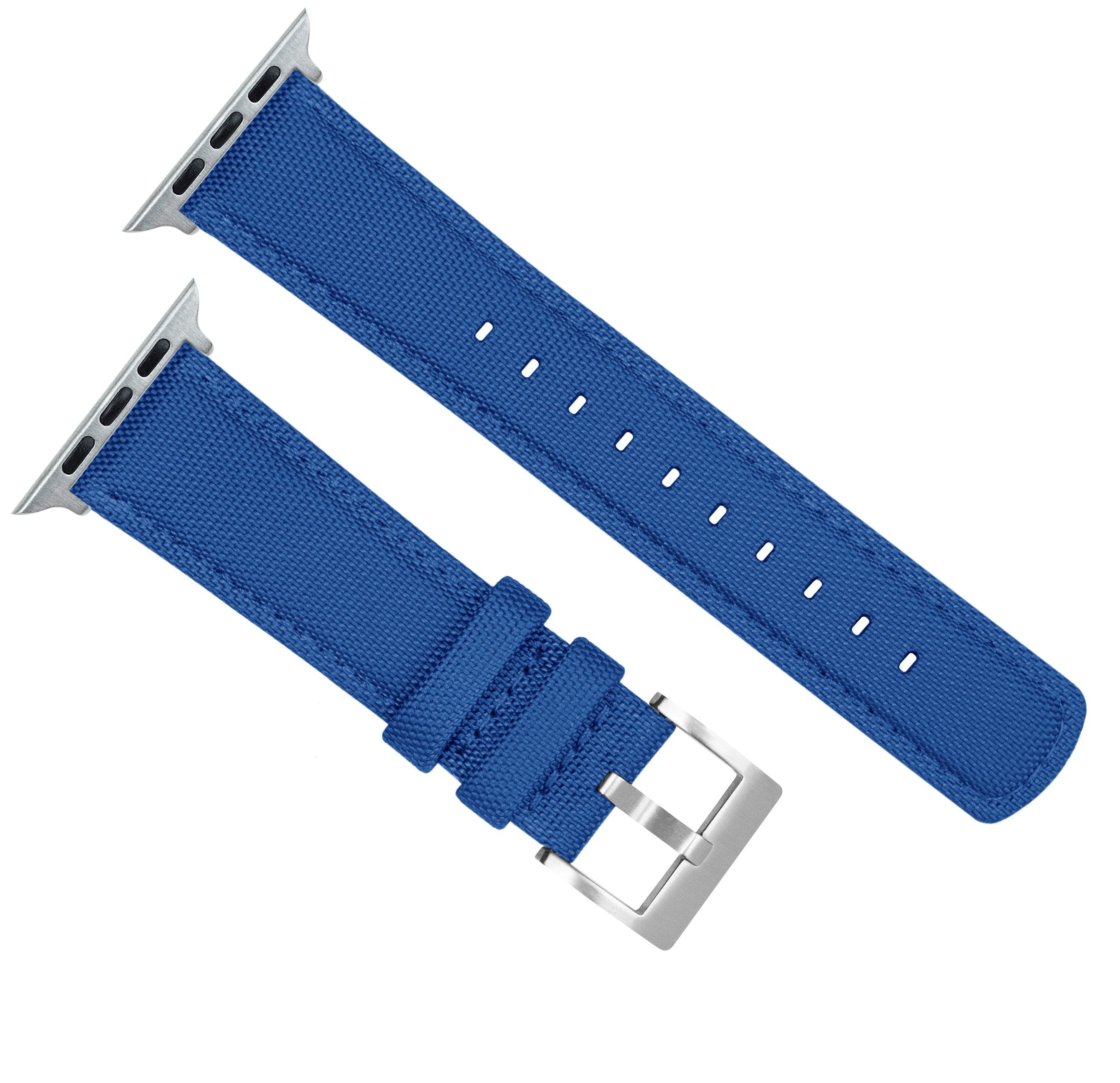 Apple Watch Royal Blue Sailcloth Watch Band | Barton Watch Bands