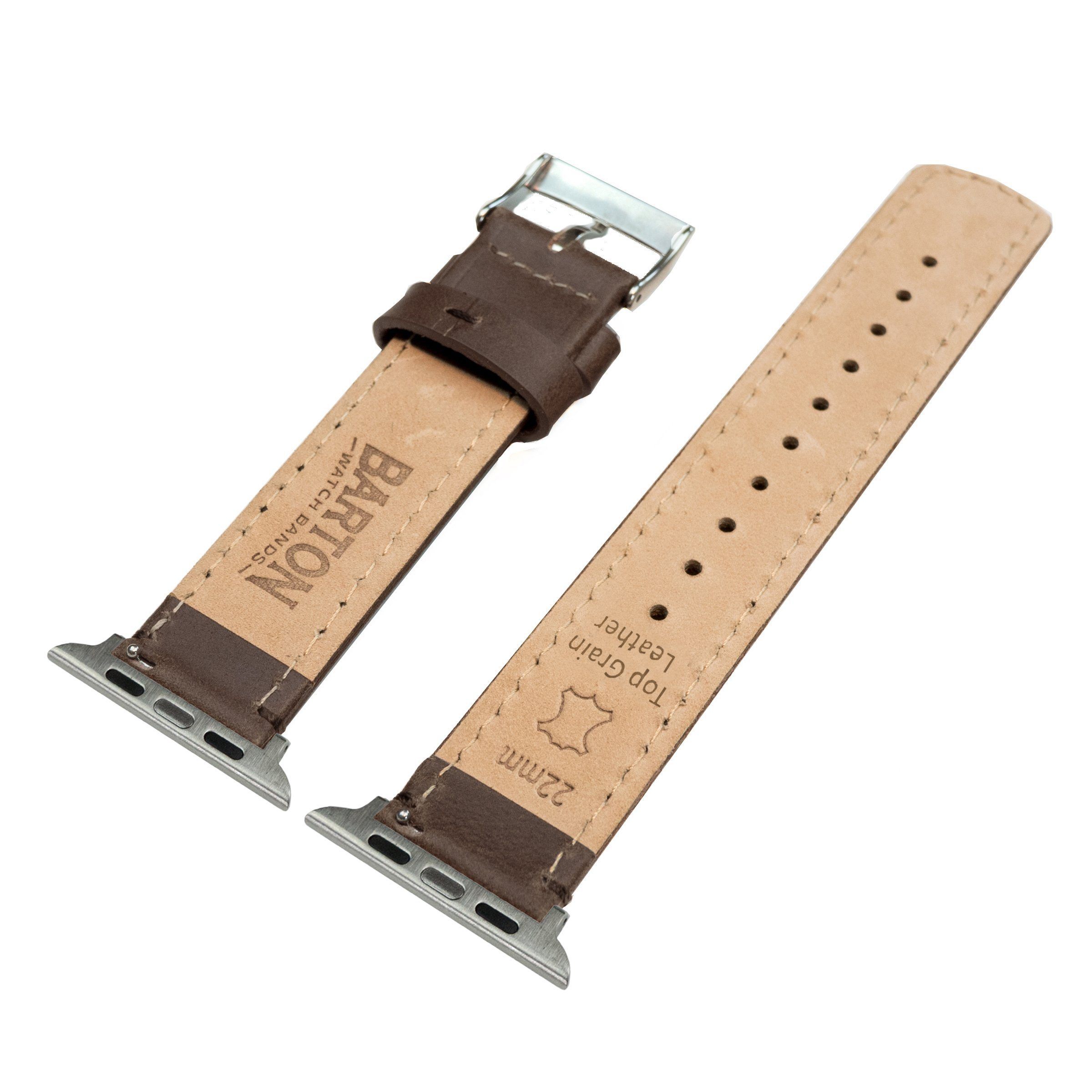 Saddle leather apple hot sale watch band