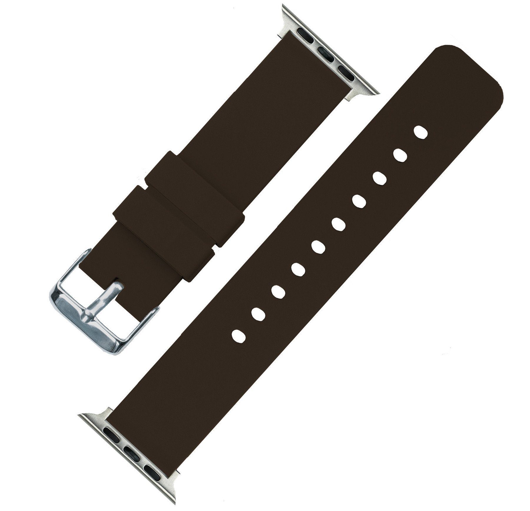 Brown Apple Watch Band | Rubber Apple Watch Band – Barton Watch Bands