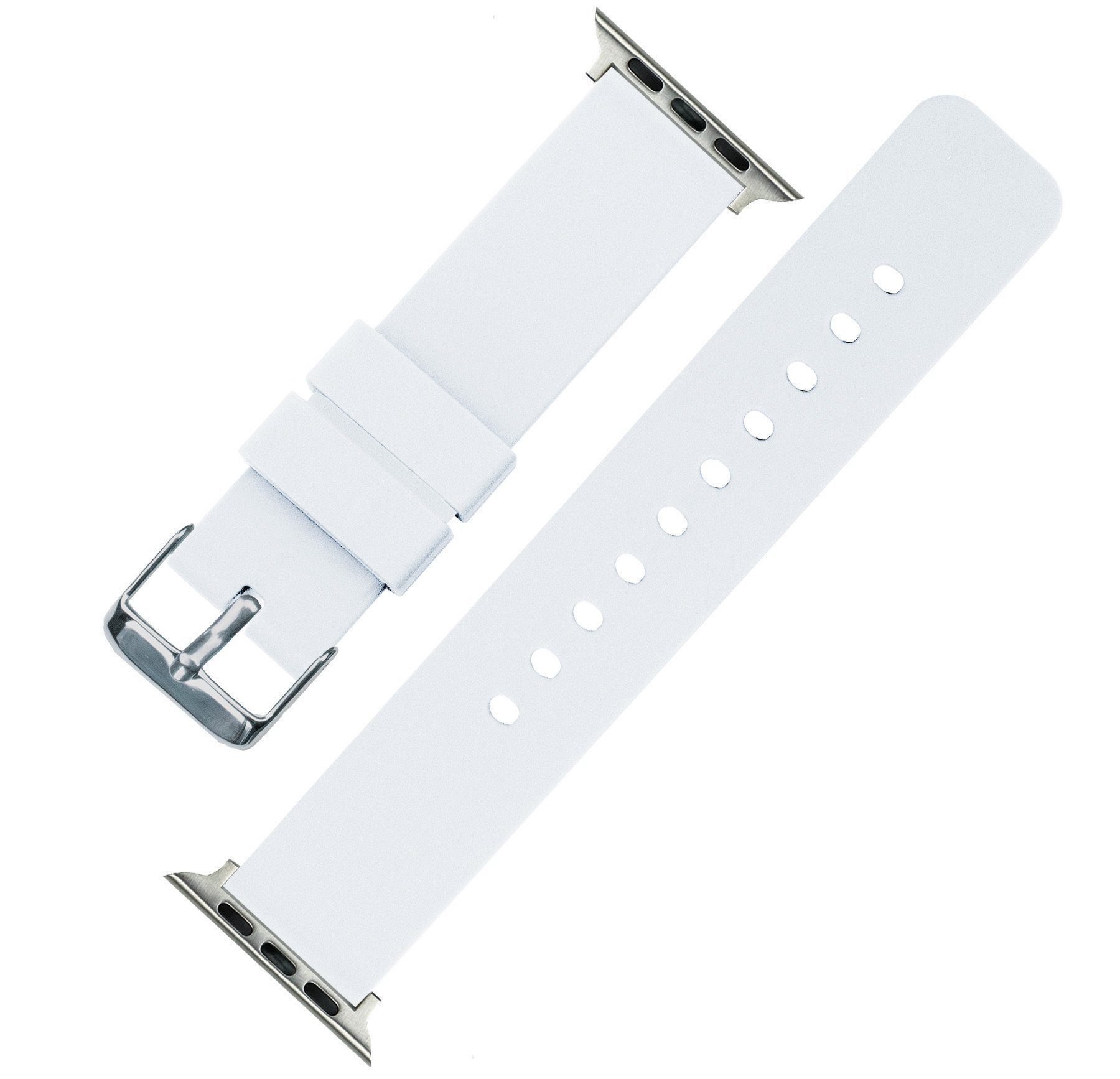 White silicone 2025 watch band