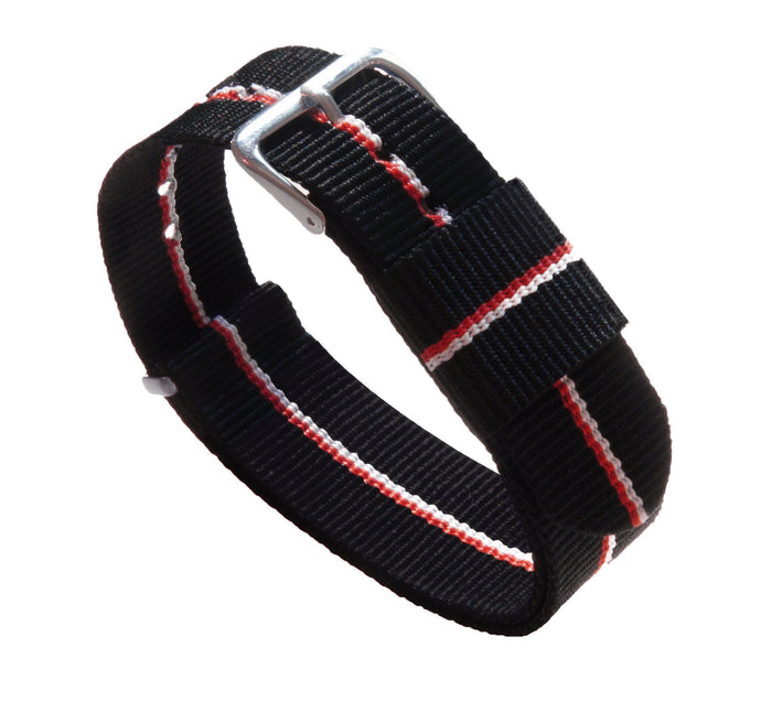 Black, Cherry & Ivory | Nylon NATO® style - Barton Watch Bands