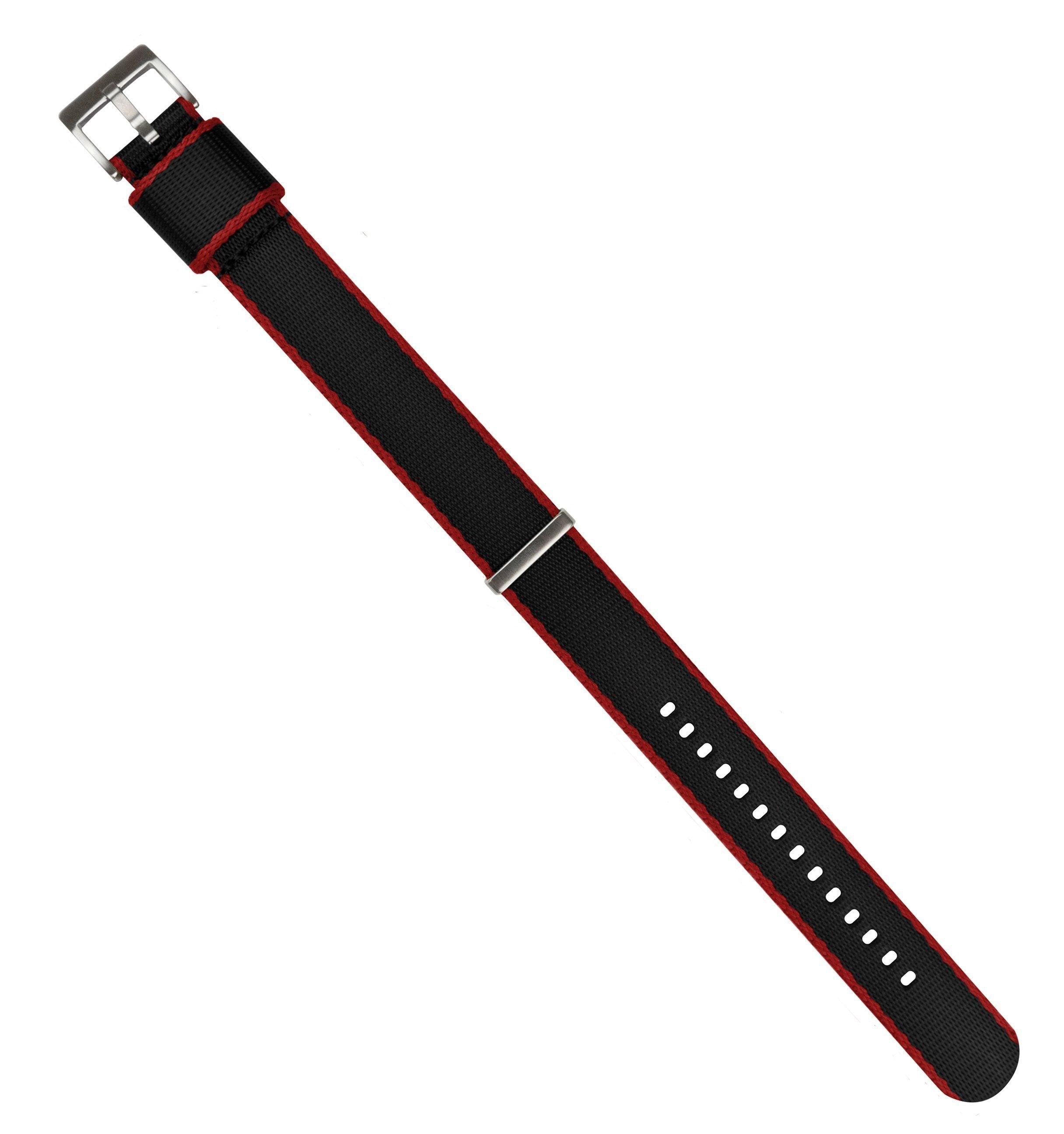 Bundle New Wohler outlet Ajax Mens Watch - Black/Red Nylon Nato Strap, Date, Red Indexe