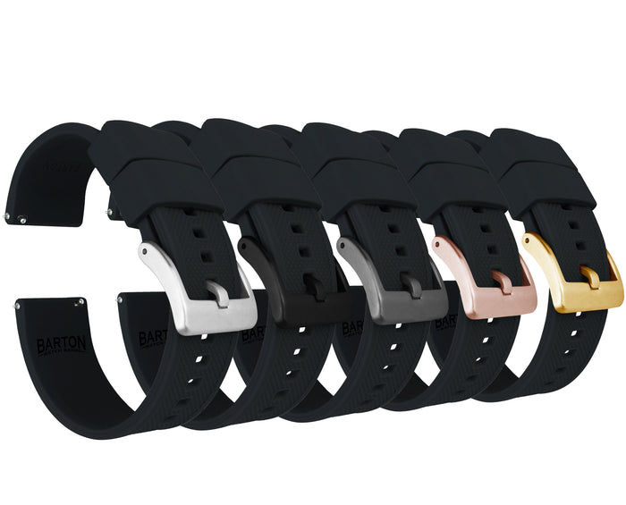 Black | Elite Silicone - Barton Watch Bands