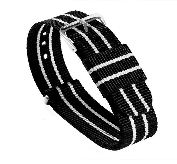 Black & Ivory | Nylon NATO® style - Barton Watch Bands