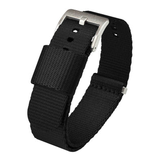 Black Seatbelt Nylon NATO® Watch Strap | Black Nylon Watch Bands ...