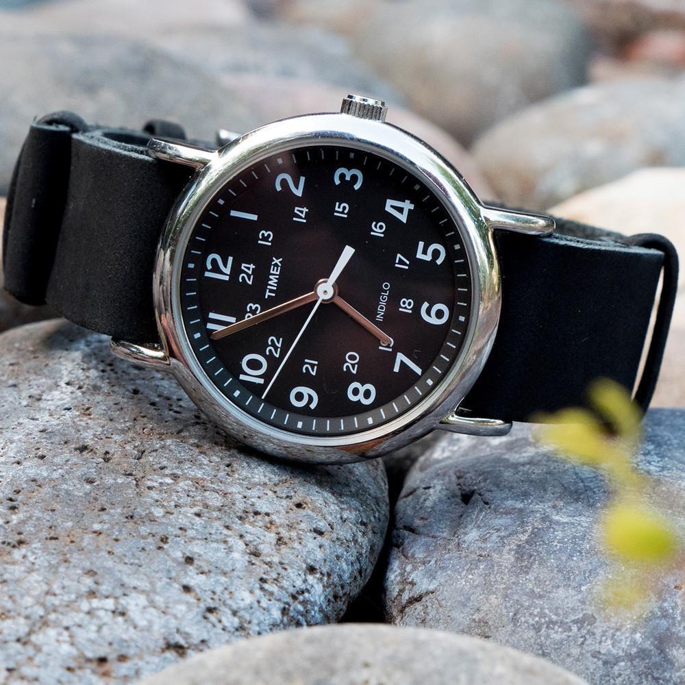 Black leather nato strap new arrivals