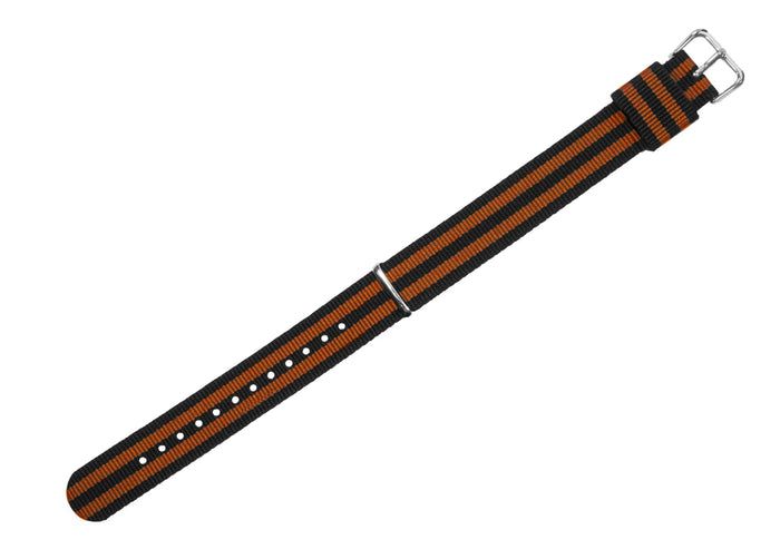 Black & Orange | Nylon NATO Style - Barton Watch Bands