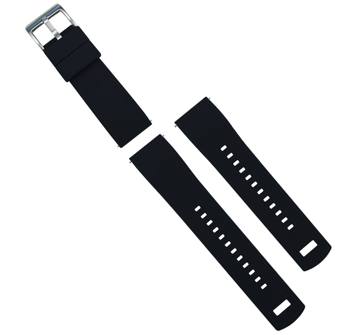 Black Top / Crimson Red Bottom | Elite Silicone - Barton Watch Bands