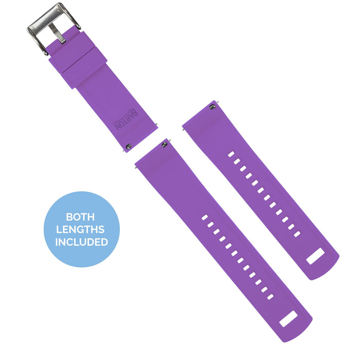 Black Top / Purple Bottom | Elite Silicone - Barton Watch Bands