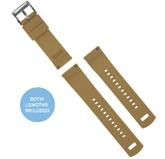 Brown Top / Khaki Bottom | Elite Silicone - Barton Watch Bands