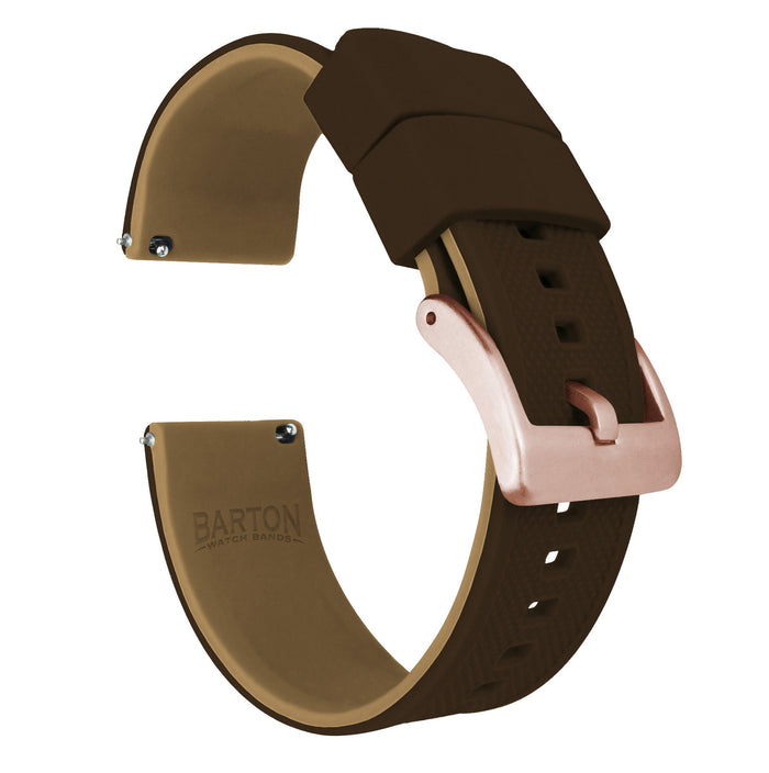 Brown Top / Khaki Bottom | Elite Silicone - Barton Watch Bands