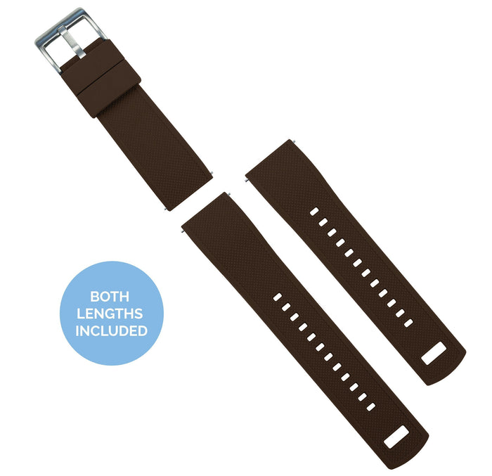 Brown Top / Khaki Bottom | Elite Silicone - Barton Watch Bands