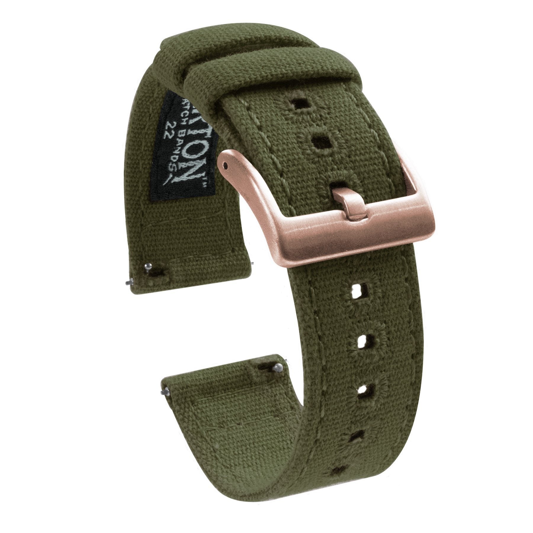 Fossil Gen 5 Army Green Canvas Watch Band – Barton Watch Bands