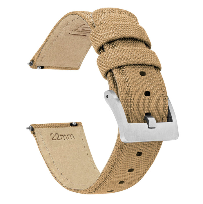 Fossil Q | Sailcloth Quick Release | Khaki Tan - Barton Watch Bands