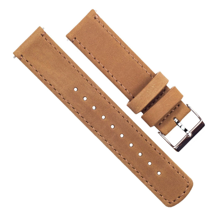 Gear S3 Classic & Frontier | Gingerbread Brown Leather & Stitching - Barton Watch Bands