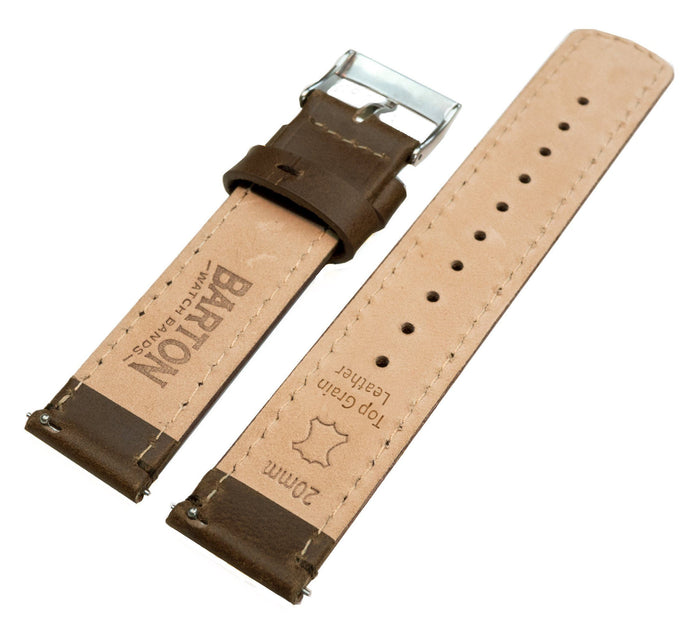 Gear S3 Classic & Frontier | Saddle Brown Leather & Stitching - Barton Watch Bands