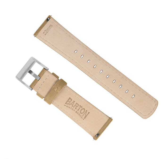 Gear S3 Classic & Frontier | Sailcloth Quick Release | Khaki Tan - Barton Watch Bands