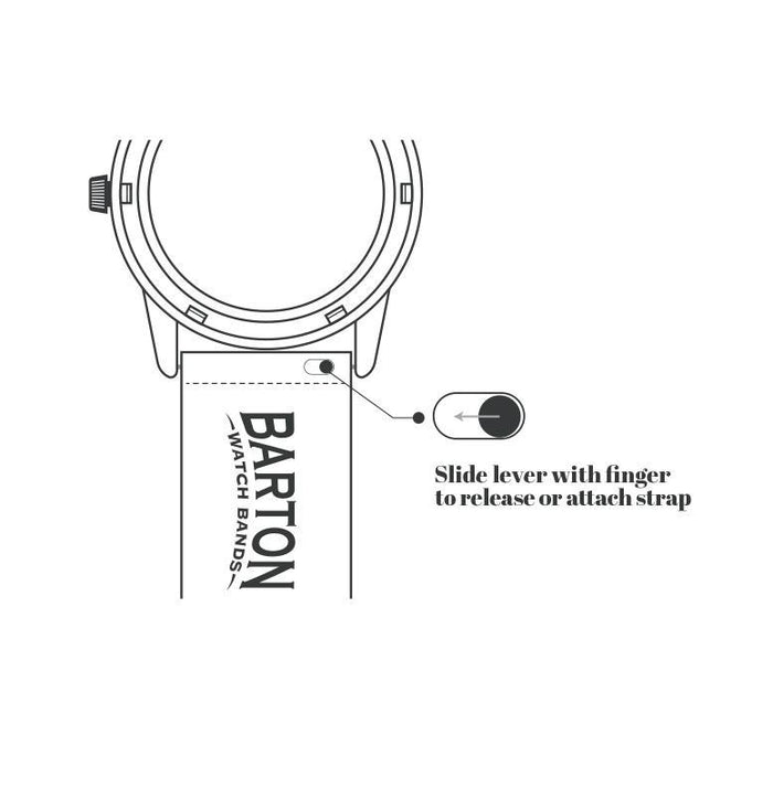 Gear Sport | Black Leather & Stitching - Barton Watch Bands