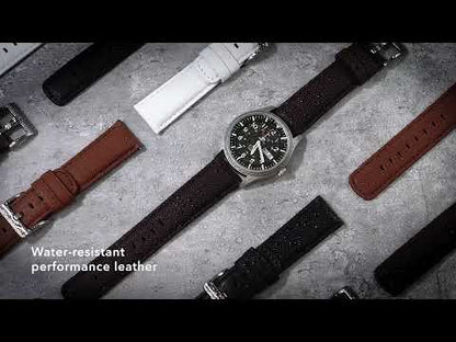 Samsung Galaxy Watch Active Dark Brown Pittards Performance Leather Brown Stitching Watch Band