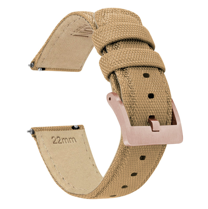 Khaki Tan | Sailcloth Quick Release - Barton Watch Bands