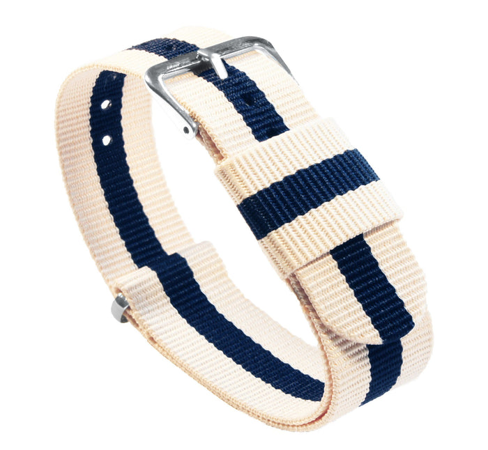 Linen & Navy | Nylon NATO® style - Barton Watch Bands