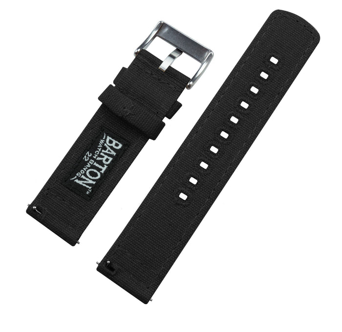 Moto 360 Gen2 | Black Canvas - Barton Watch Bands