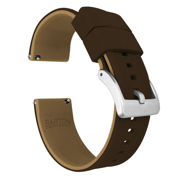 Moto 360 Gen2 | Elite Silicone | Brown Top / Khaki Bottom - Barton Watch Bands