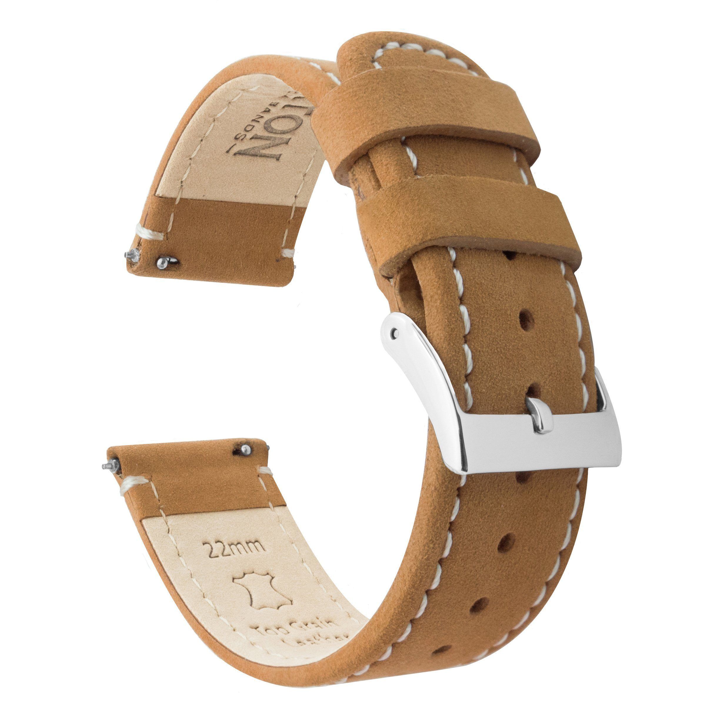 Leather Quick Release Moto 360 2nd Gen Watch Bands | Gingerbread