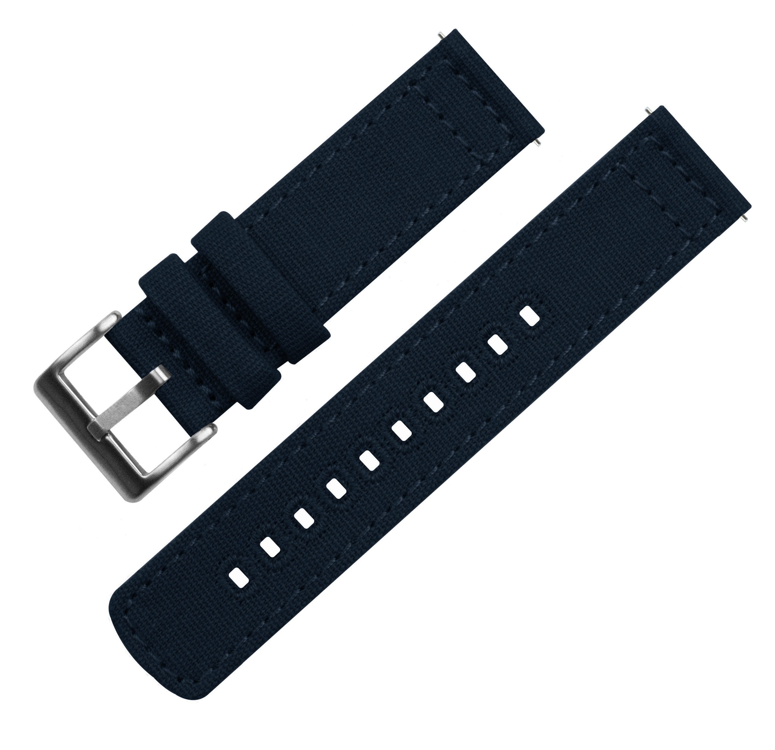 Navy Blue Canvas Watch Band | Navy Blue Canvas Watch Strap | BARTON ...