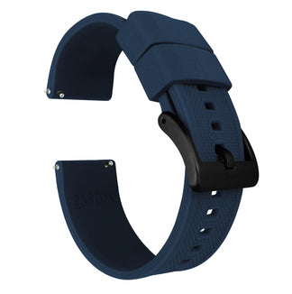 Navy Blue Silicone Watch Band | Quick Release Strap | BARTON | Barton ...