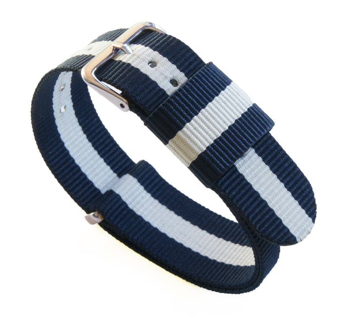 Navy & Ivory | Nylon NATO Style - Barton Watch Bands