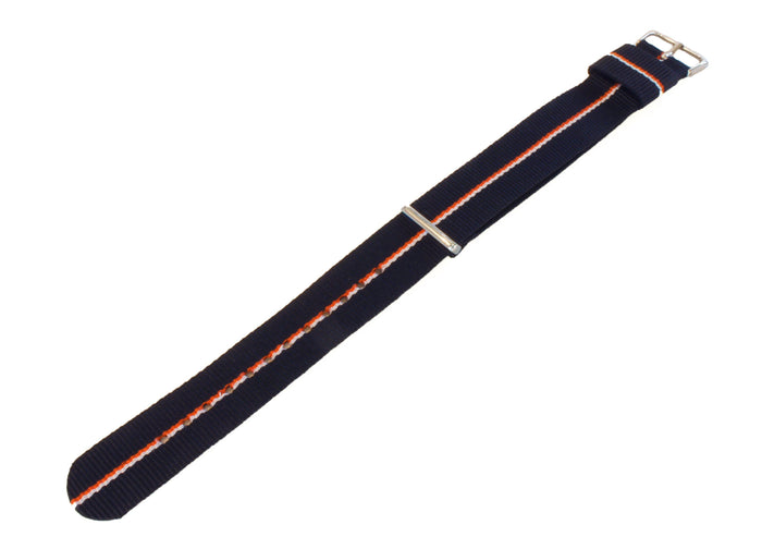 Navy, Pumpkin & Ivory | Nylon NATO Style - Barton Watch Bands