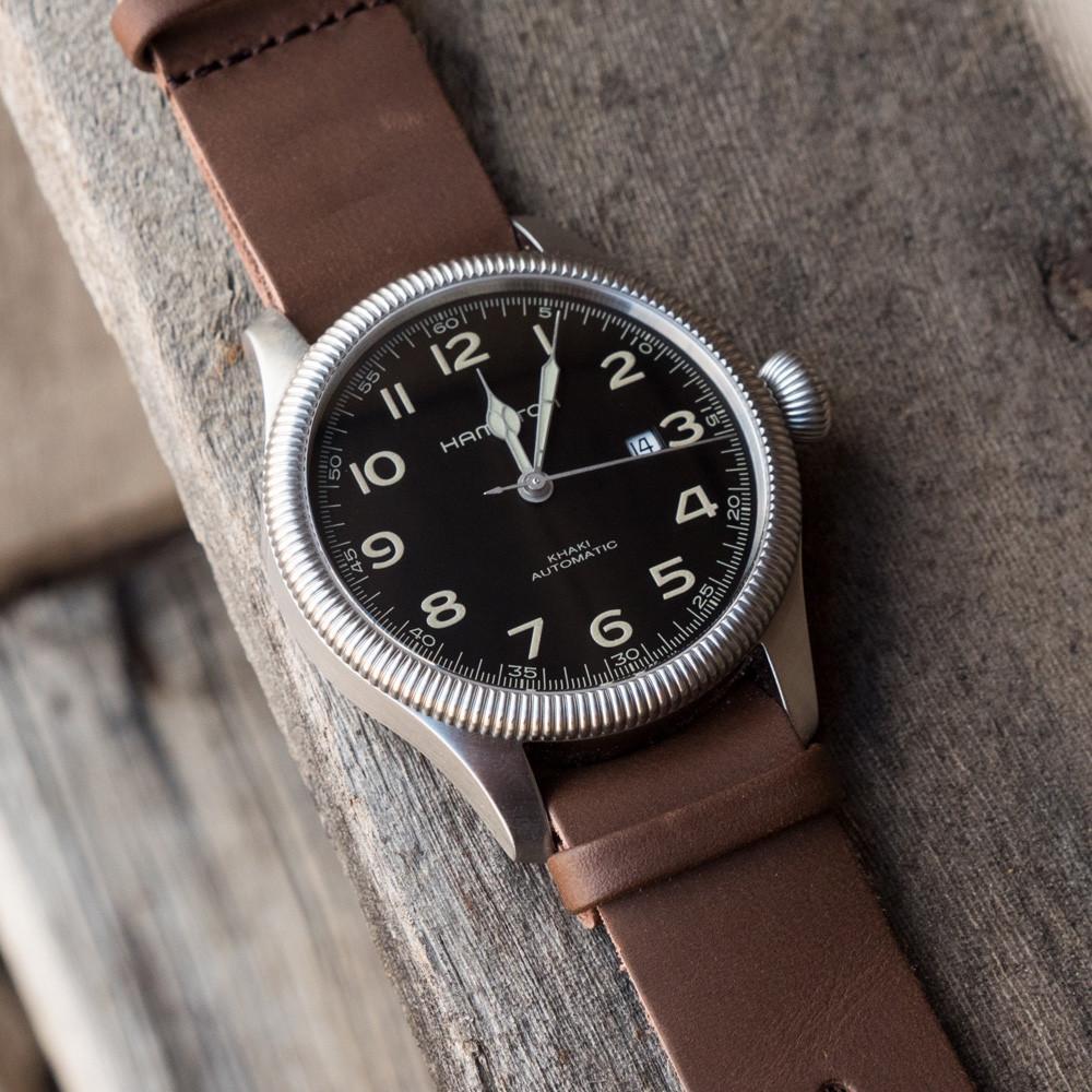 Leather nato shop watch strap