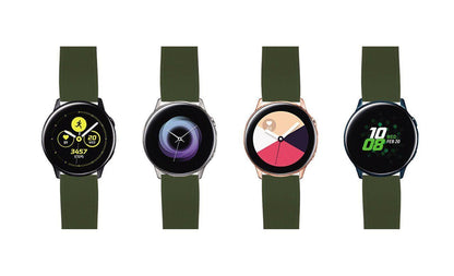 Samsung Galaxy Watch Active | Elite Silicone | Army Green Top / Black Bottom - Barton Watch Bands