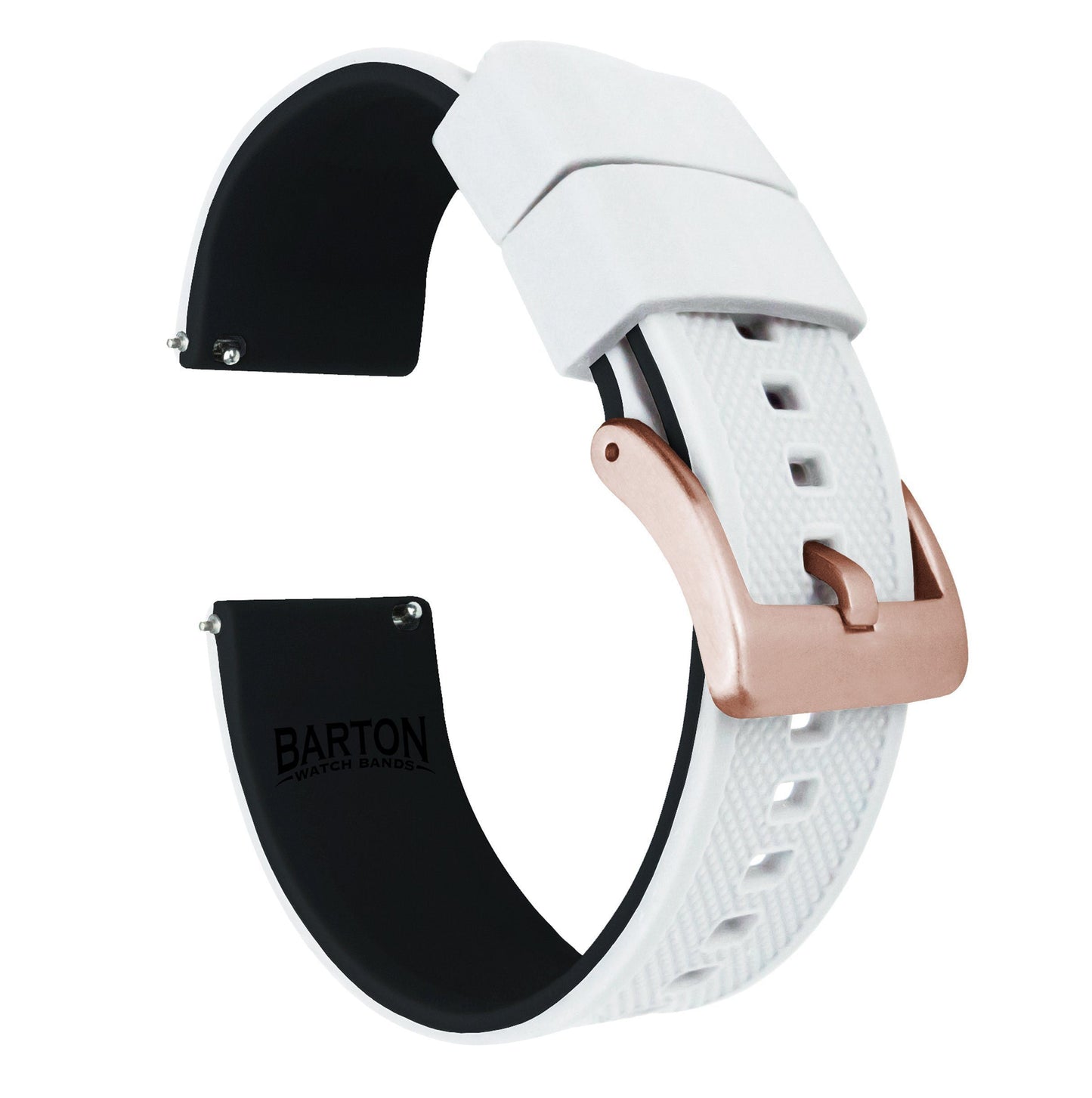 Samsung Galaxy Watch Active | Elite Silicone | White Top / Black Bottom - Barton Watch Bands