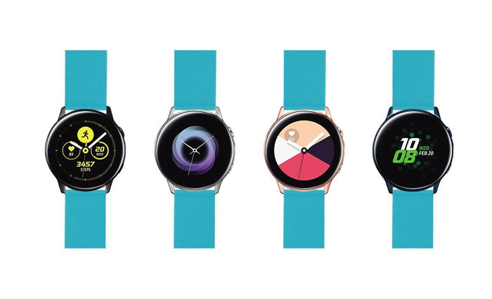 Samsung Galaxy Watch Active  | Silicone | Aqua Blue - Barton Watch Bands