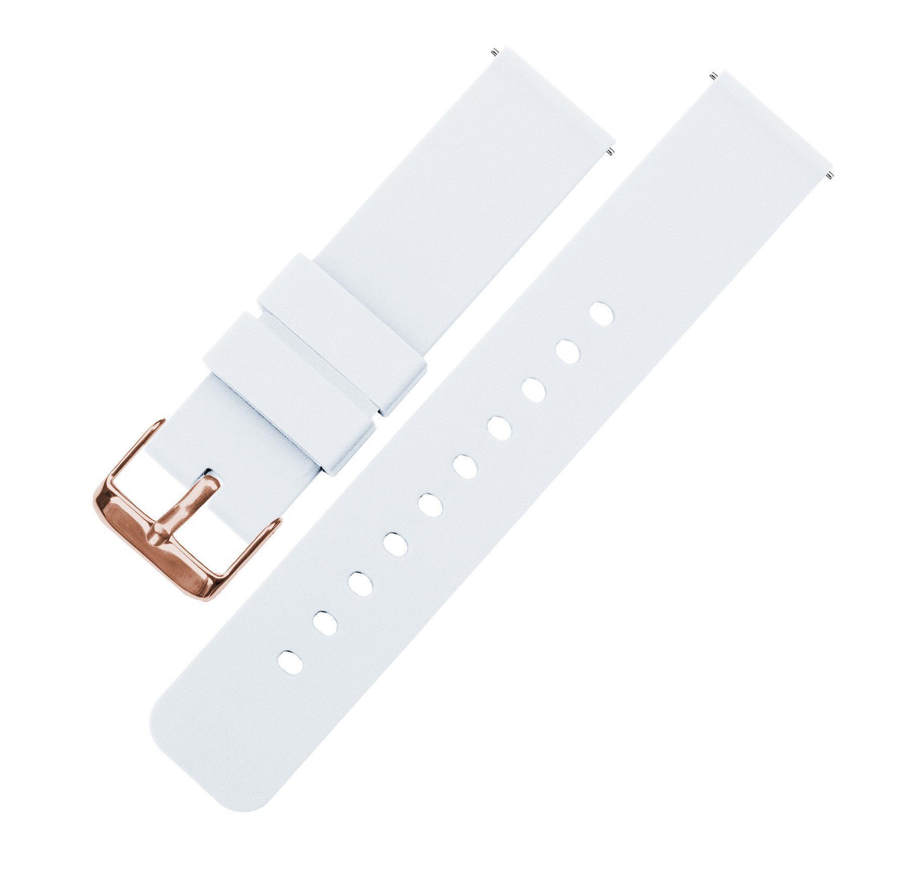 White silicone 2025 watch band