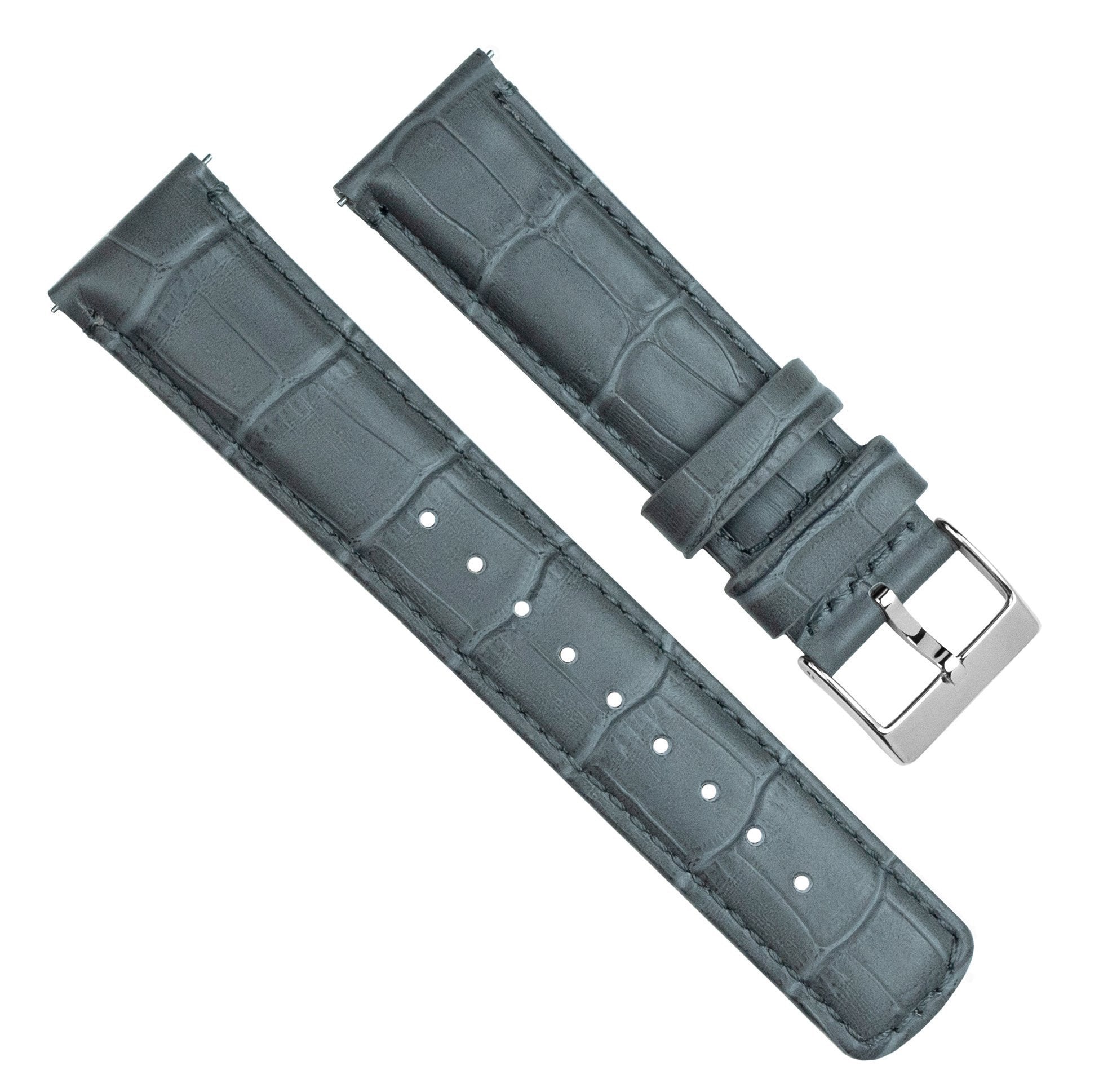 Withings Nokia Activite And Steel Hr Black Alligator Grain Leather Watch Band